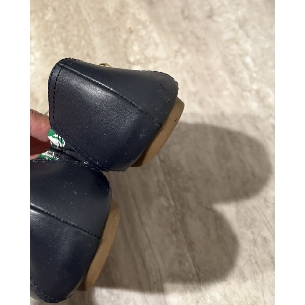 Women's COACH Navy Blue Floral Flower Flats Shoes Size‎ Sz 9.5 - Preppy - Picture 5 of 7